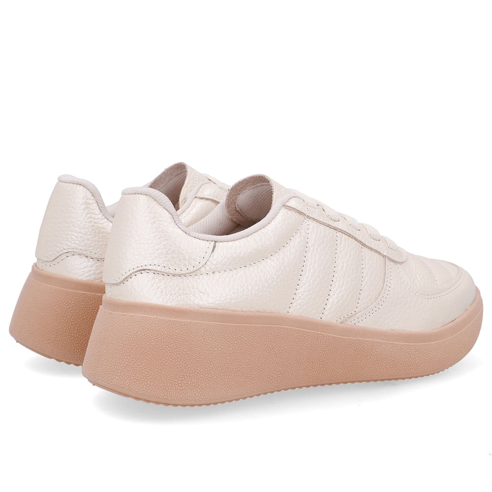 Tênis Cadarço Elástico Branco Marfim Couro Branco 3