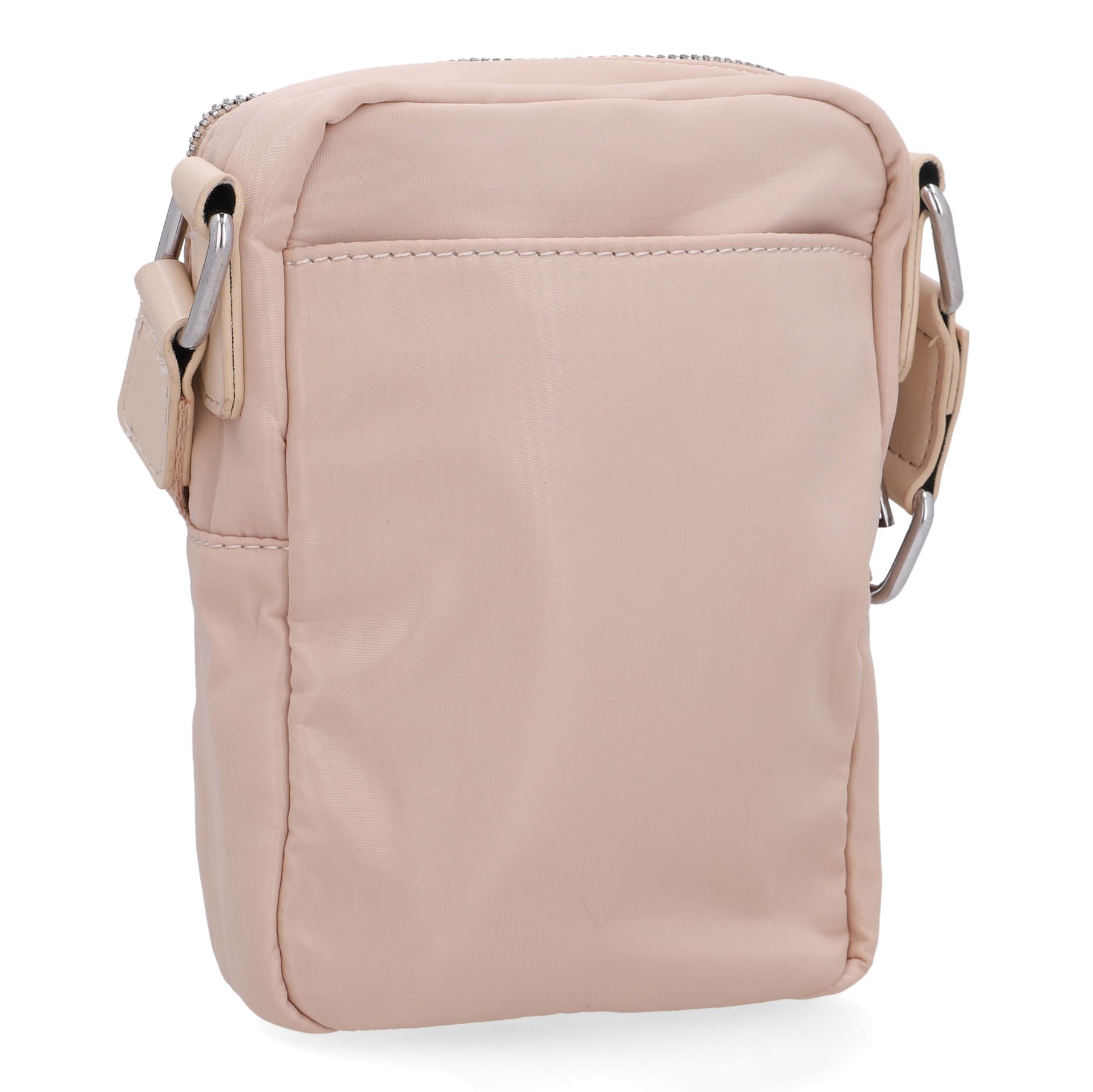 Bolsa Tiracolo Poofy Nylon Bege Zíper Bege 2