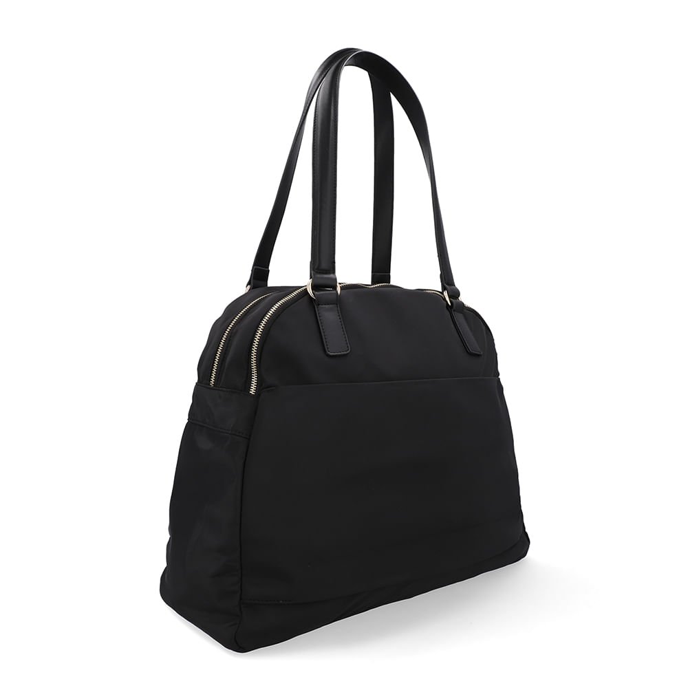 Bolsa Shopper Nylon Preta Preto 2