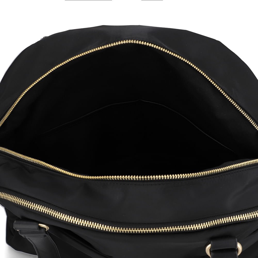 Bolsa Shopper Nylon Preta Preto 3