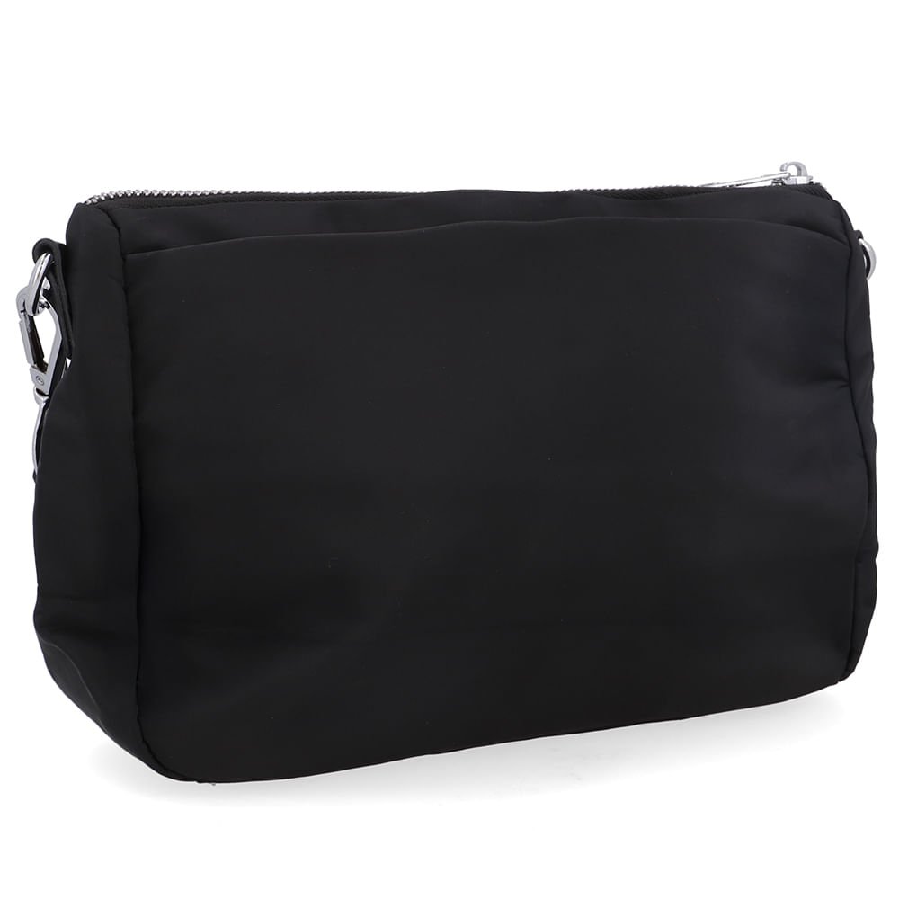 Bolsa Tiracolo Poofy Nylon Preta Bolso Preto 2