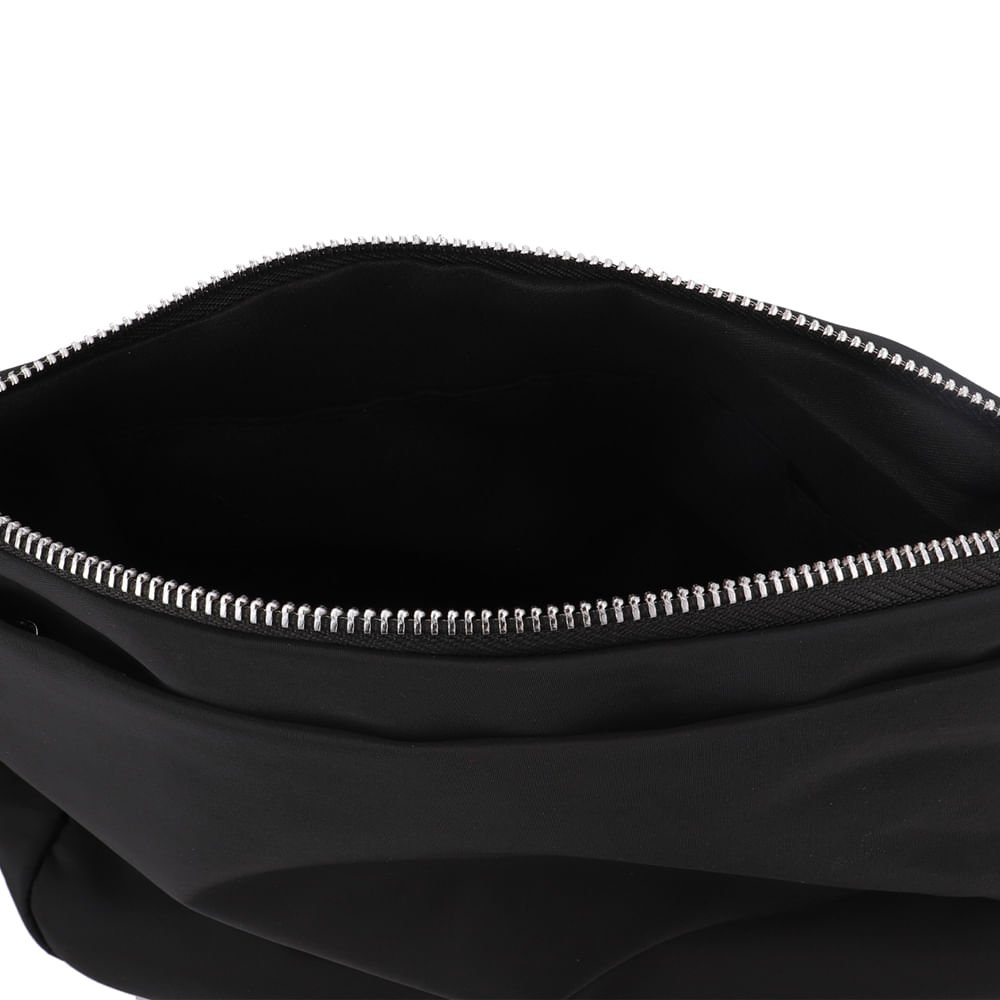 Bolsa Tiracolo Poofy Nylon Preta Bolso Preto 3