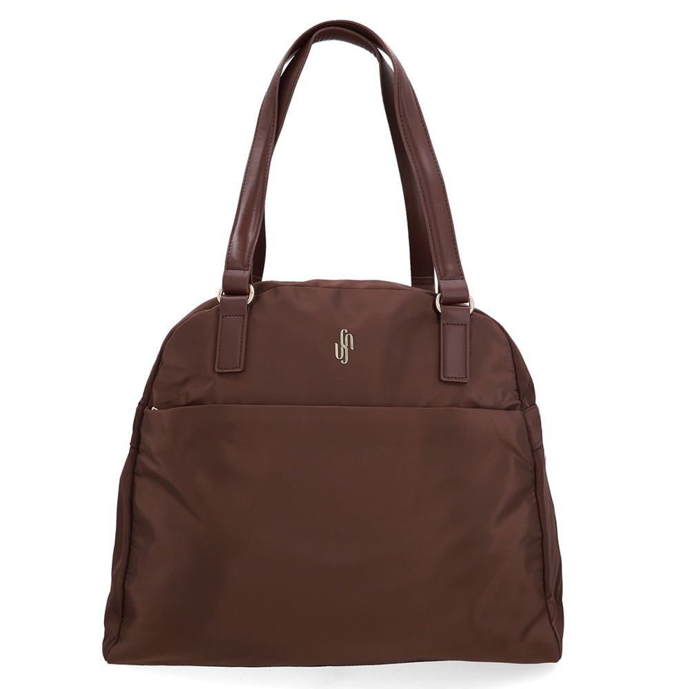 Bolsa Shopper Nylon Marrom