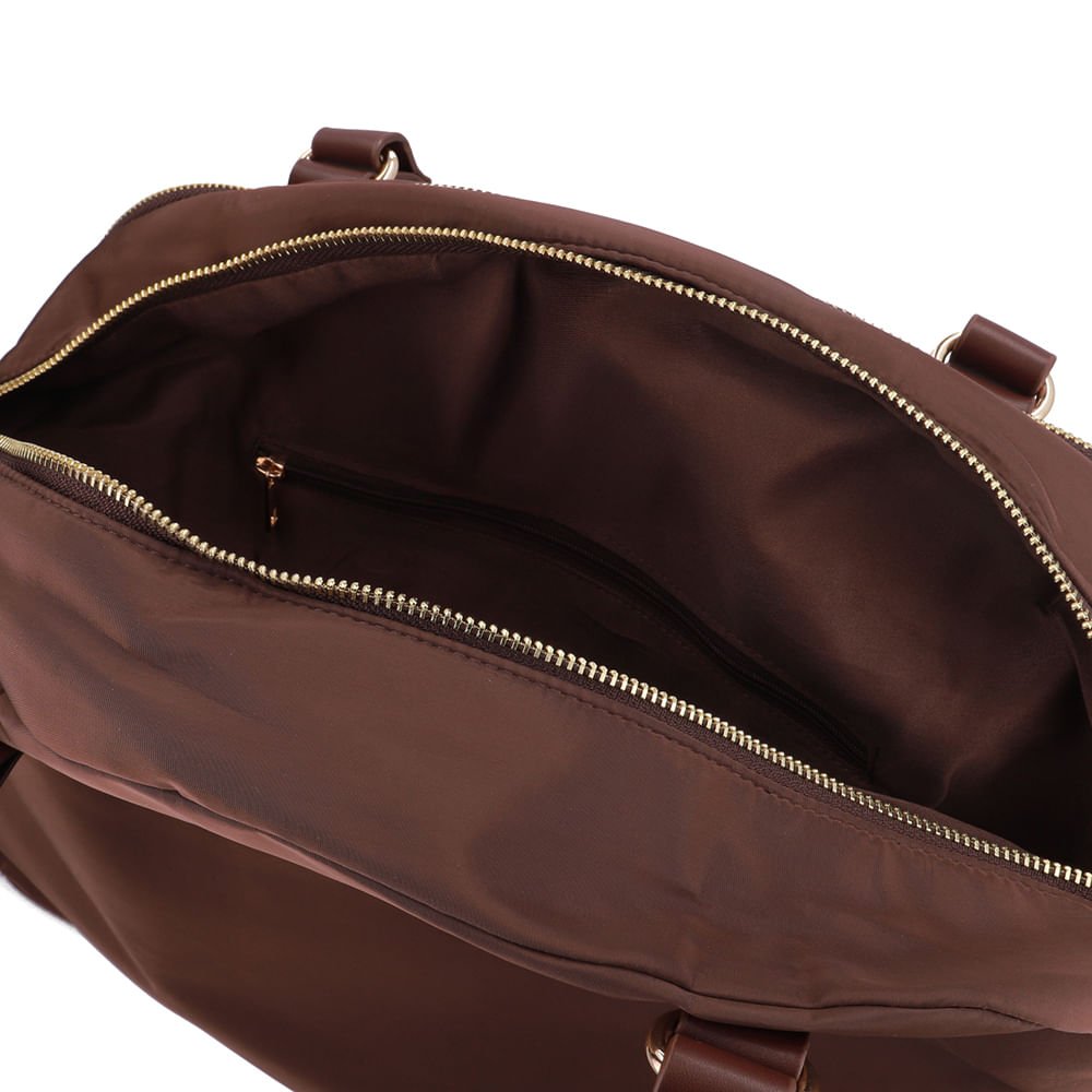 Bolsa Shopper Nylon Marrom Marrom 3