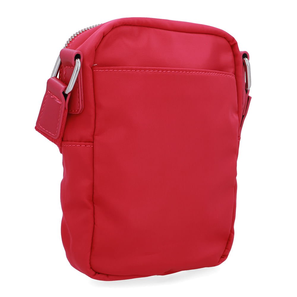 Bolsa Tiracolo Poofy Nylon Rosa Zíper Rosa 2