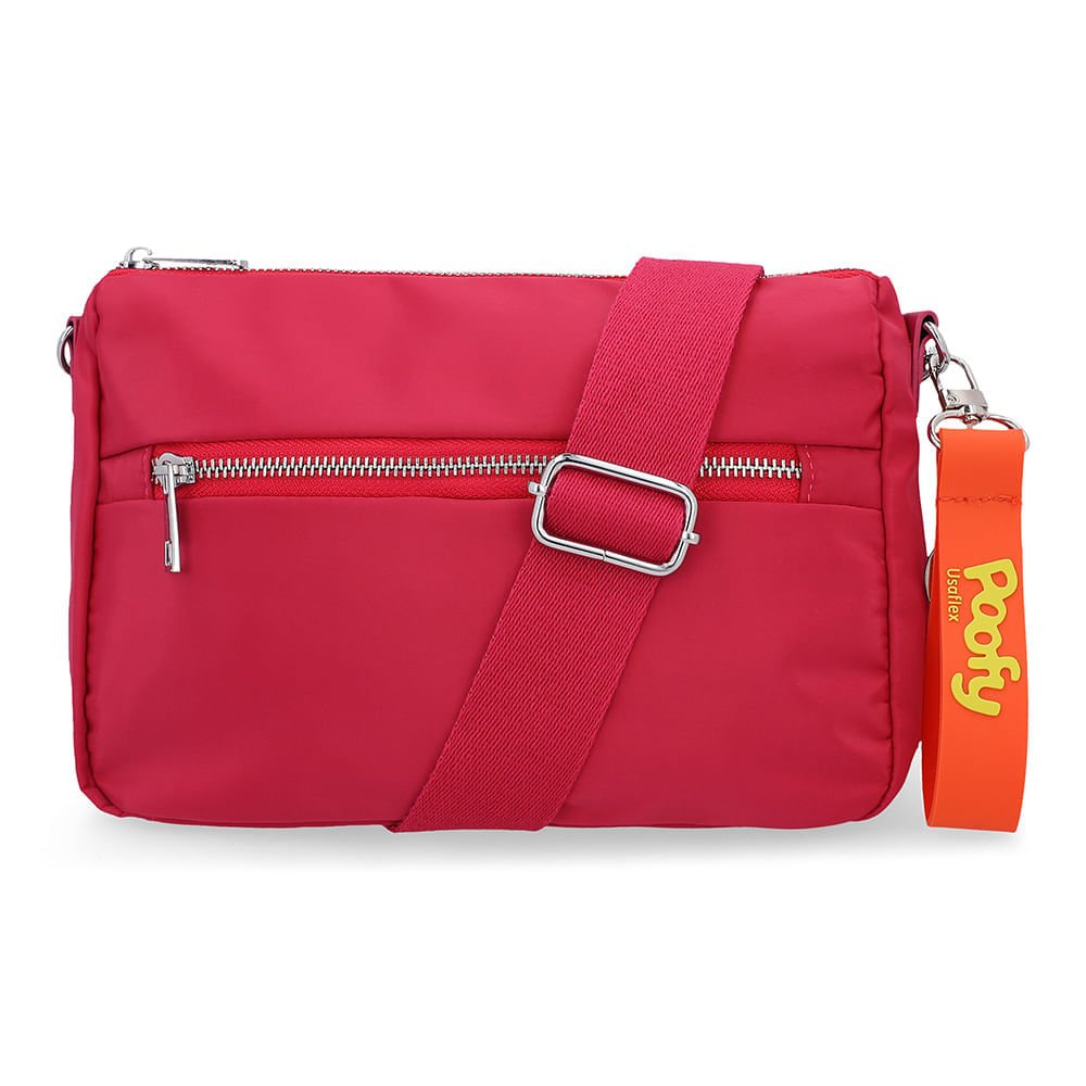 Bolsa Tiracolo Poofy Nylon Rosa Bolso