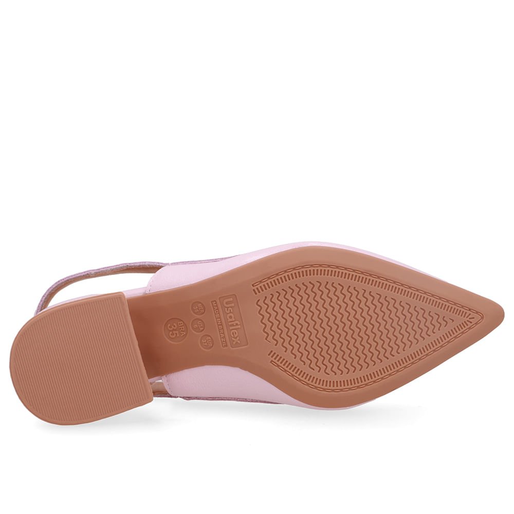 Slingback Rosa Salto Bico Fino Rosa 5