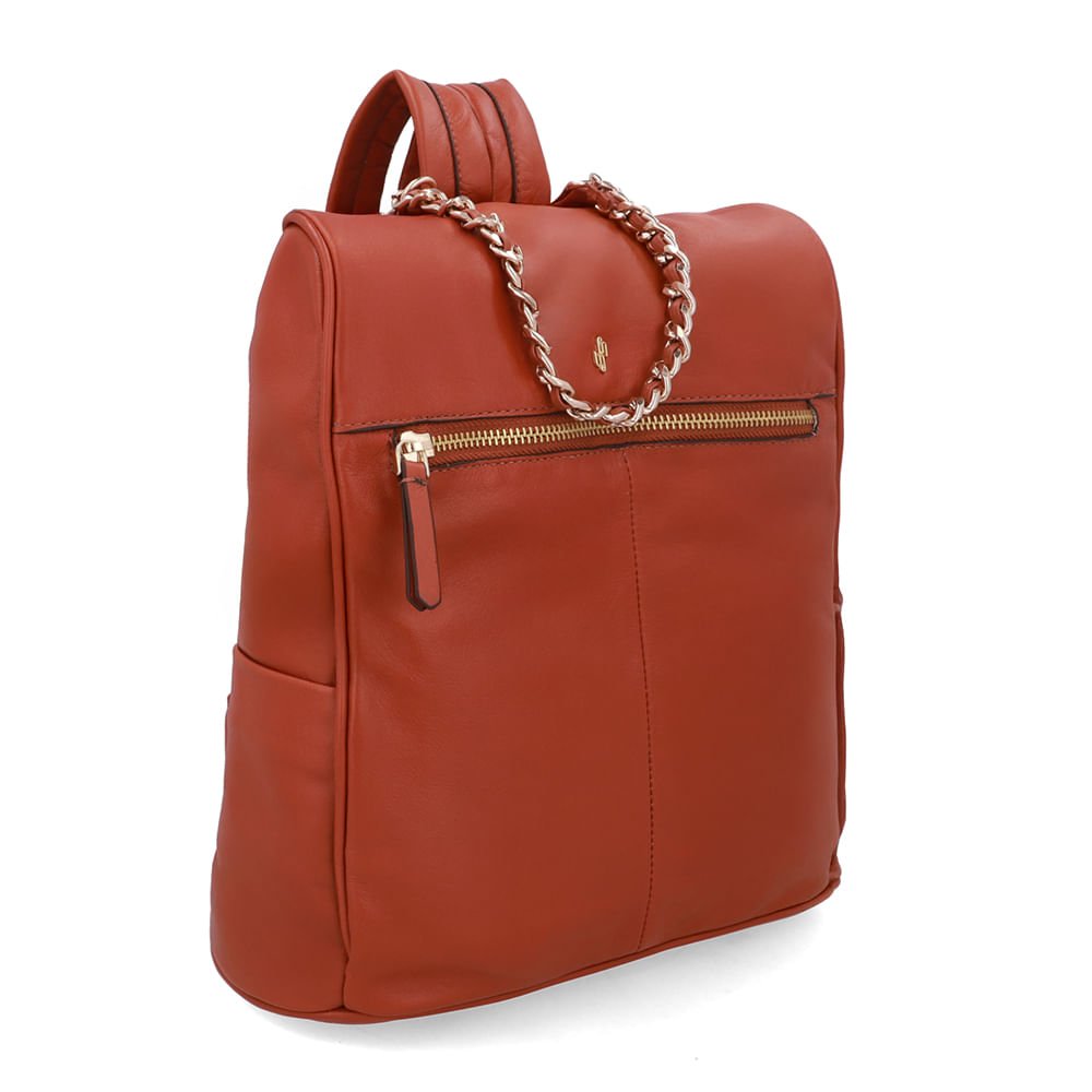Mochila Couro Marrom Marrom 2