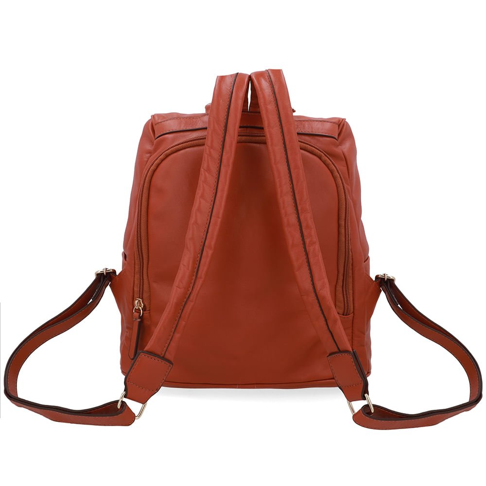 Mochila Couro Marrom Marrom 3