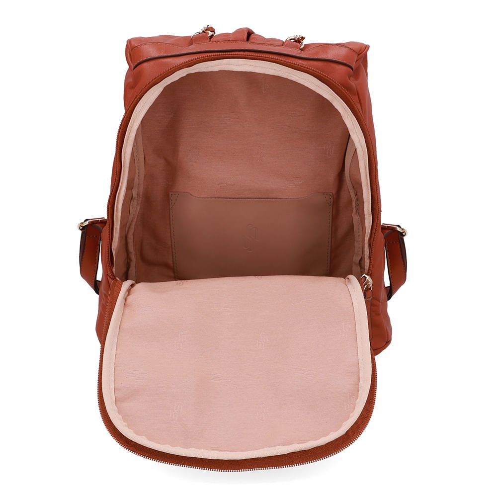 Mochila Couro Marrom Marrom 4