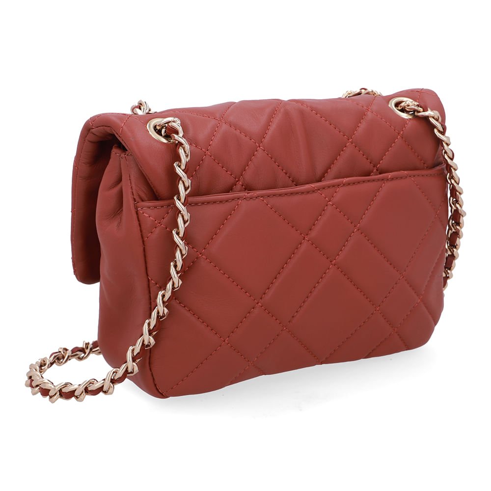 Bolsa Tiracolo Couro Marrom Matelassê Marrom 2