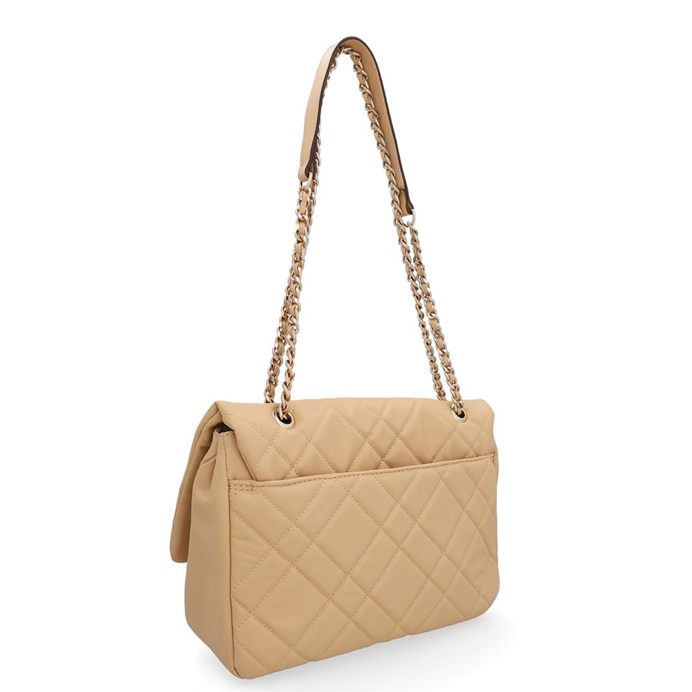 Bolsa Tiracolo Couro Bege Matelassê Bege 2