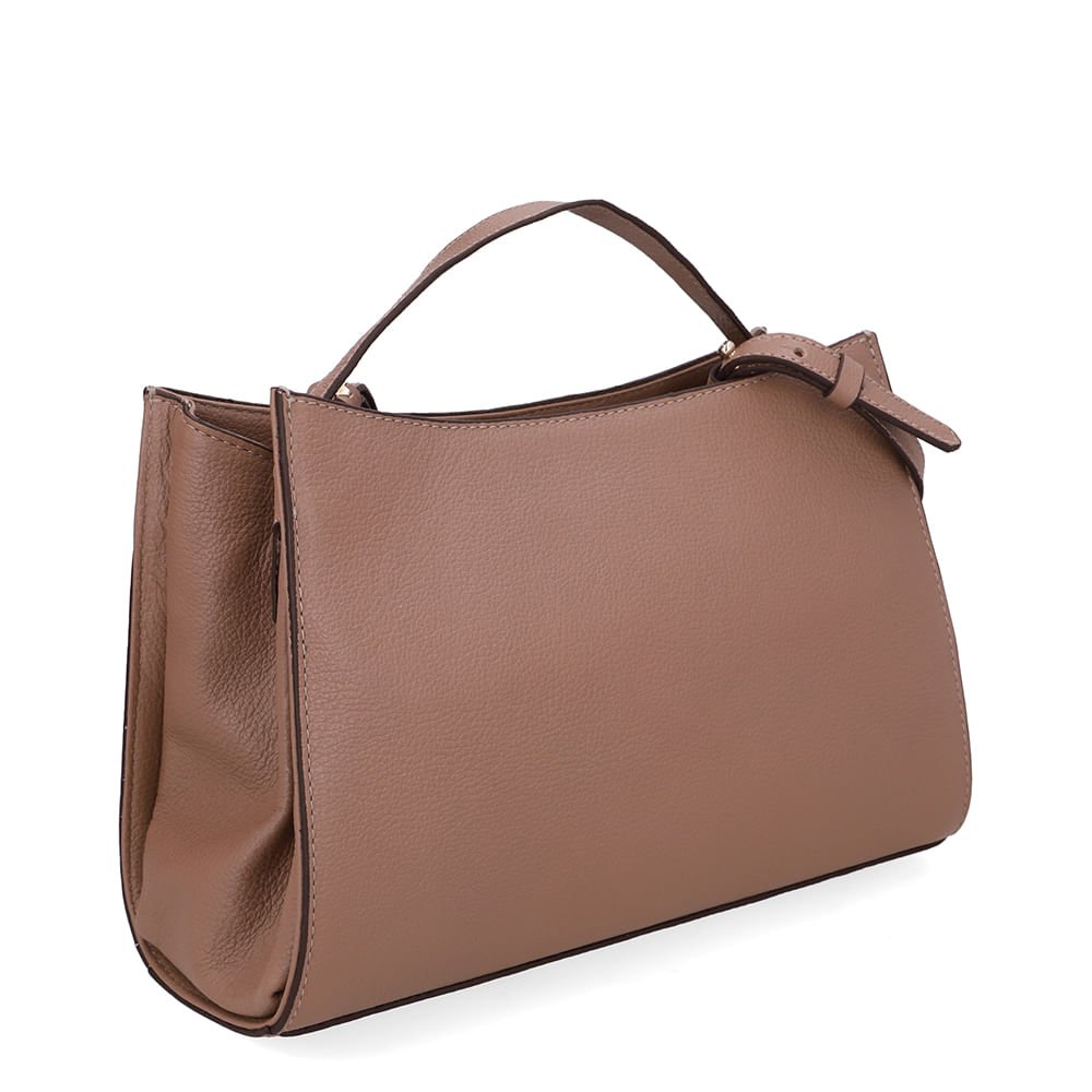 Bolsa Tote Couro Marrom Enfeite Marrom 2