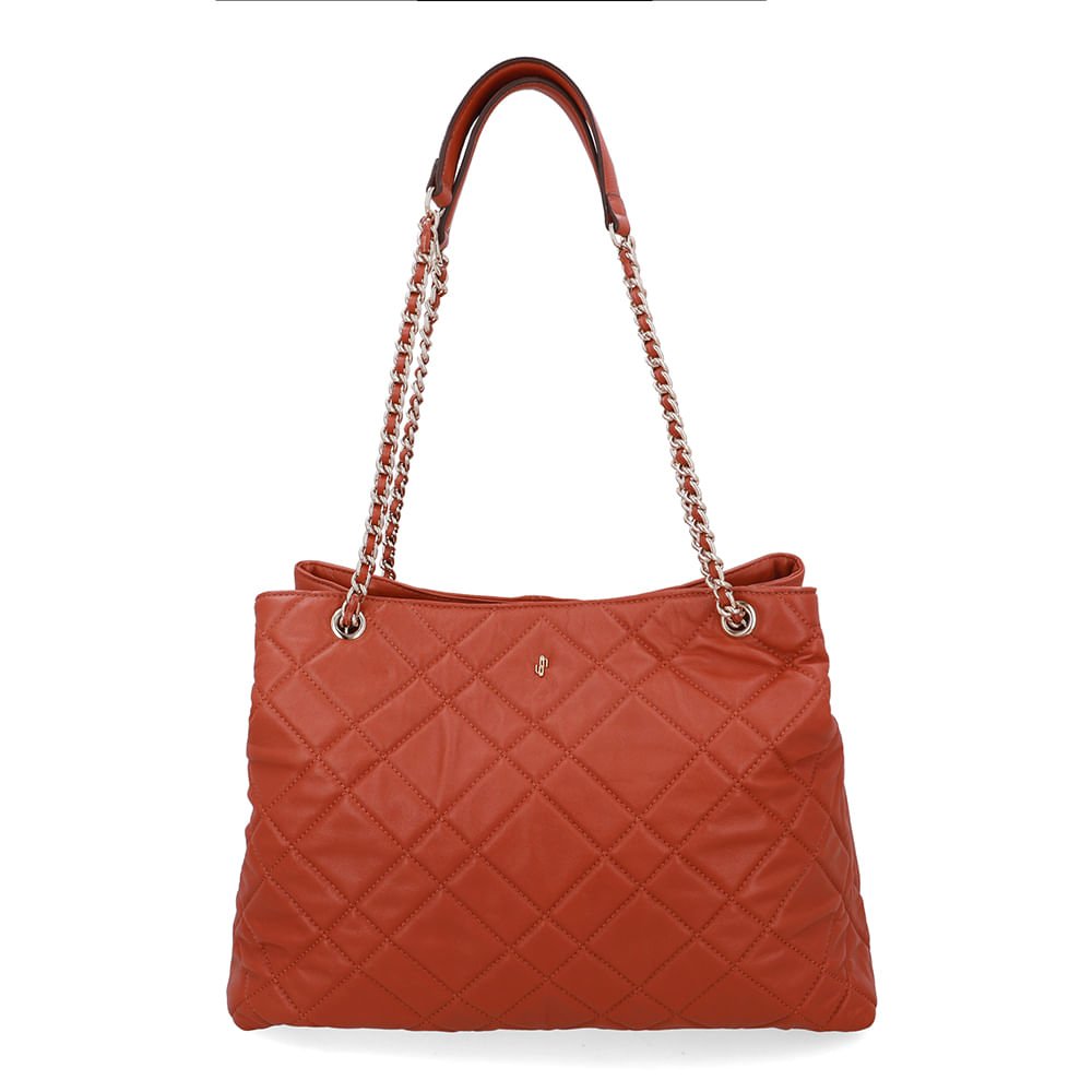 Bolsa Shopper Couro Marrom Matelassê