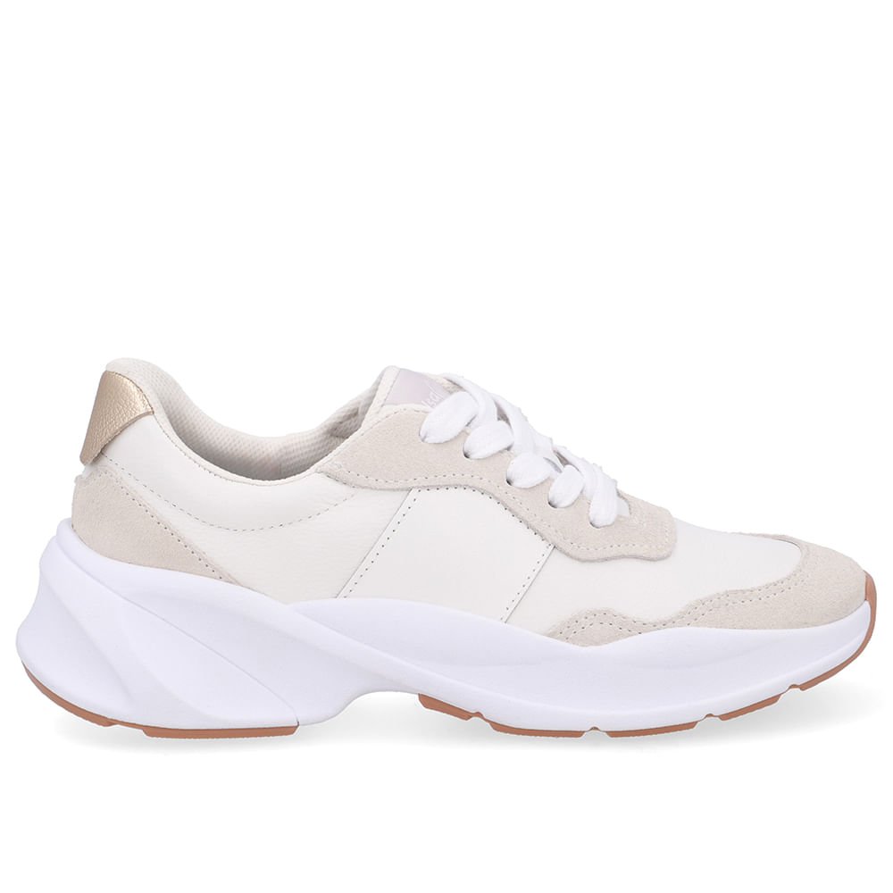 Tênis Tecido Branco Gelo Cadarço