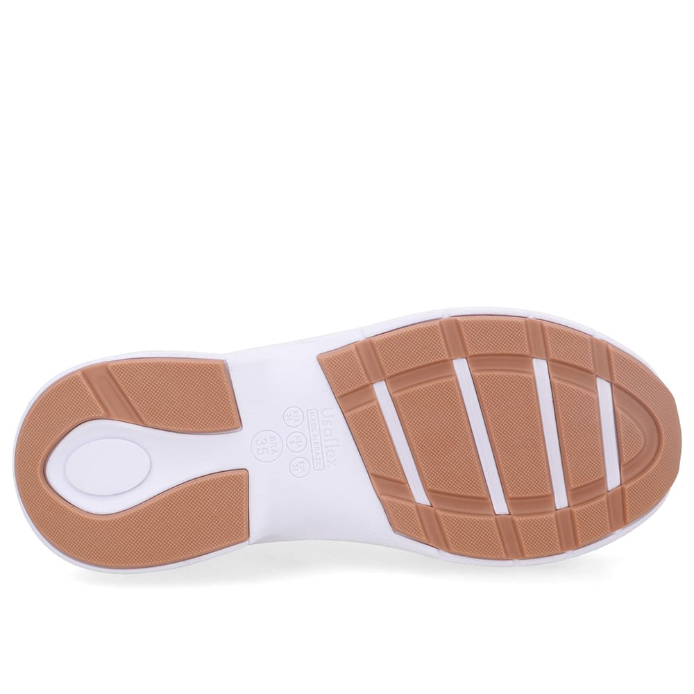 Tênis Tecido Branco Gelo Cadarço Branco/Bege 5