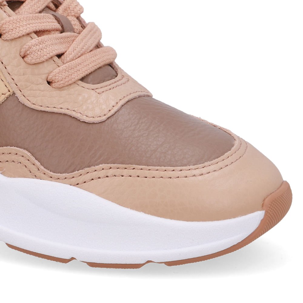 Tênis Tecido Bege Cadarço Marrom/Bege 4