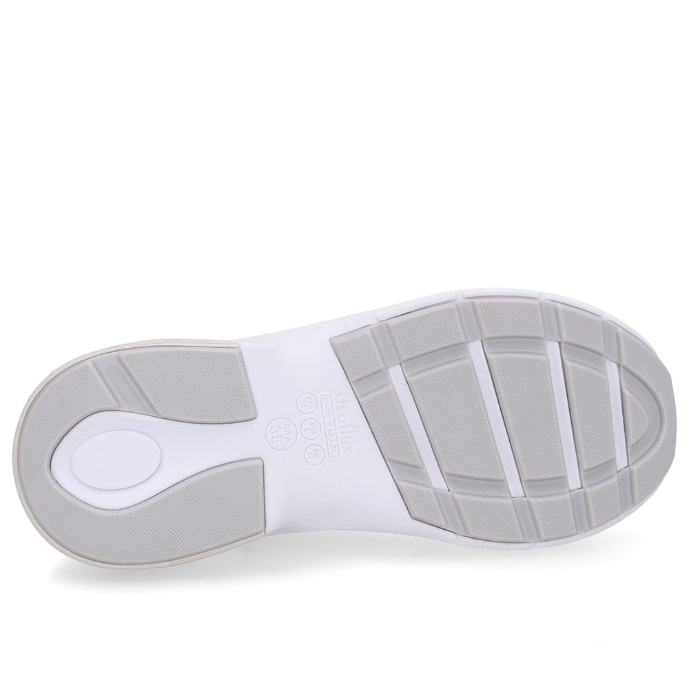 Tênis Tecido Couro Branco Gelo Cadarço Branco/Bege 5