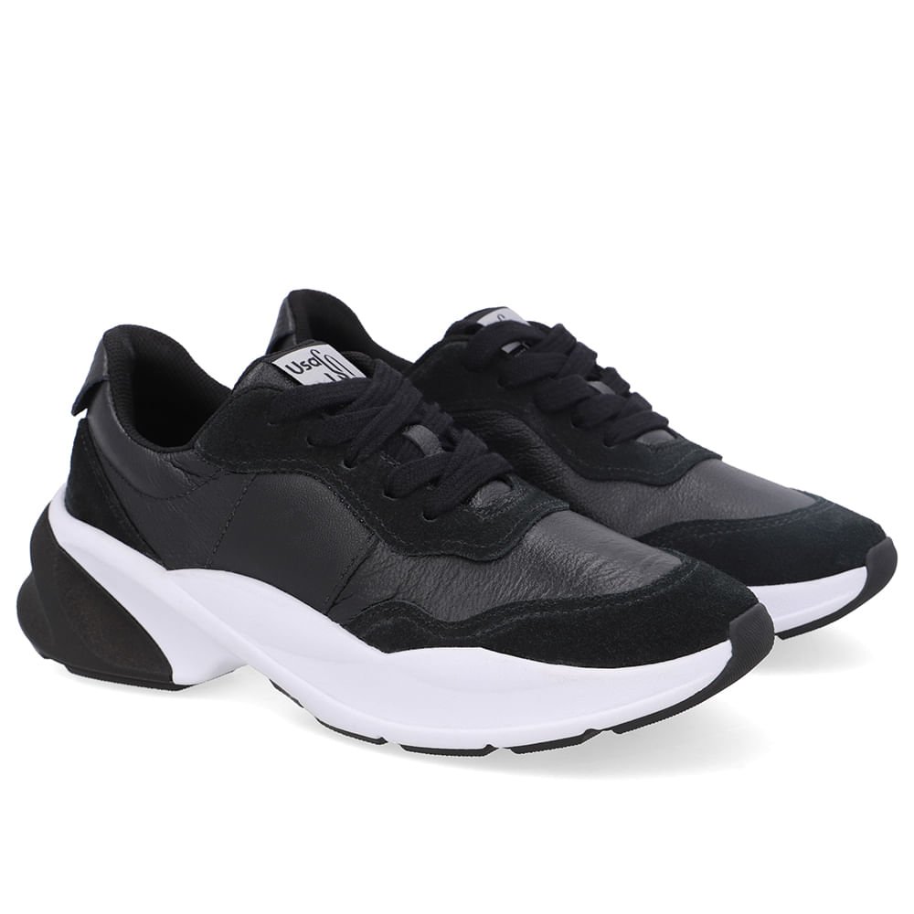 Tênis Tecido Preto Cadarço Preto 2