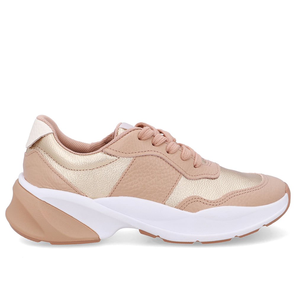 Tênis Tecido Bege Cadarço