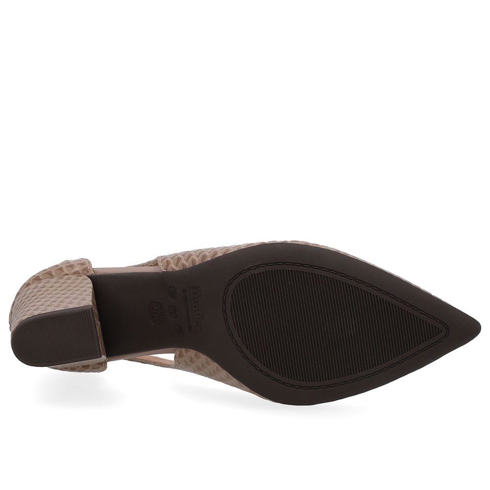 Scarpin Couro Marrom Detalhe Recorte Marrom 5