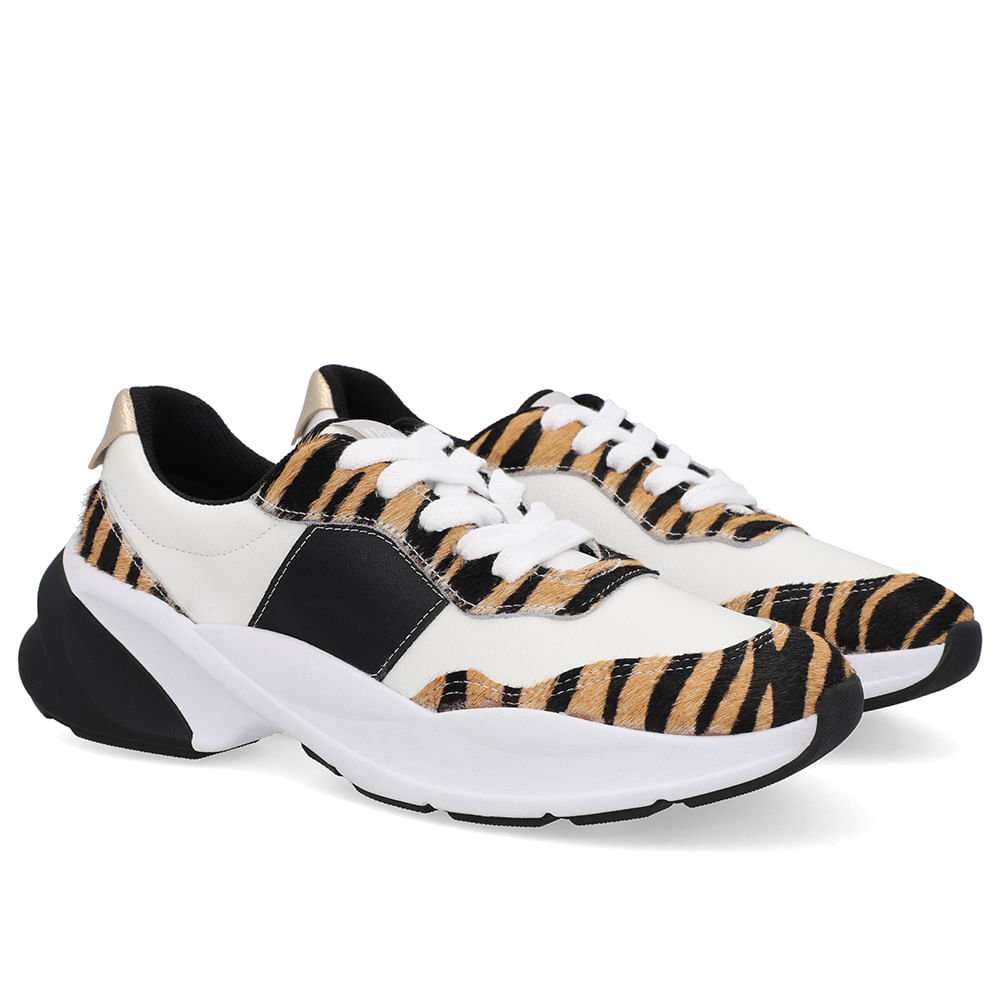 Tênis Tecido Animal Print Cadarço Multicores 2