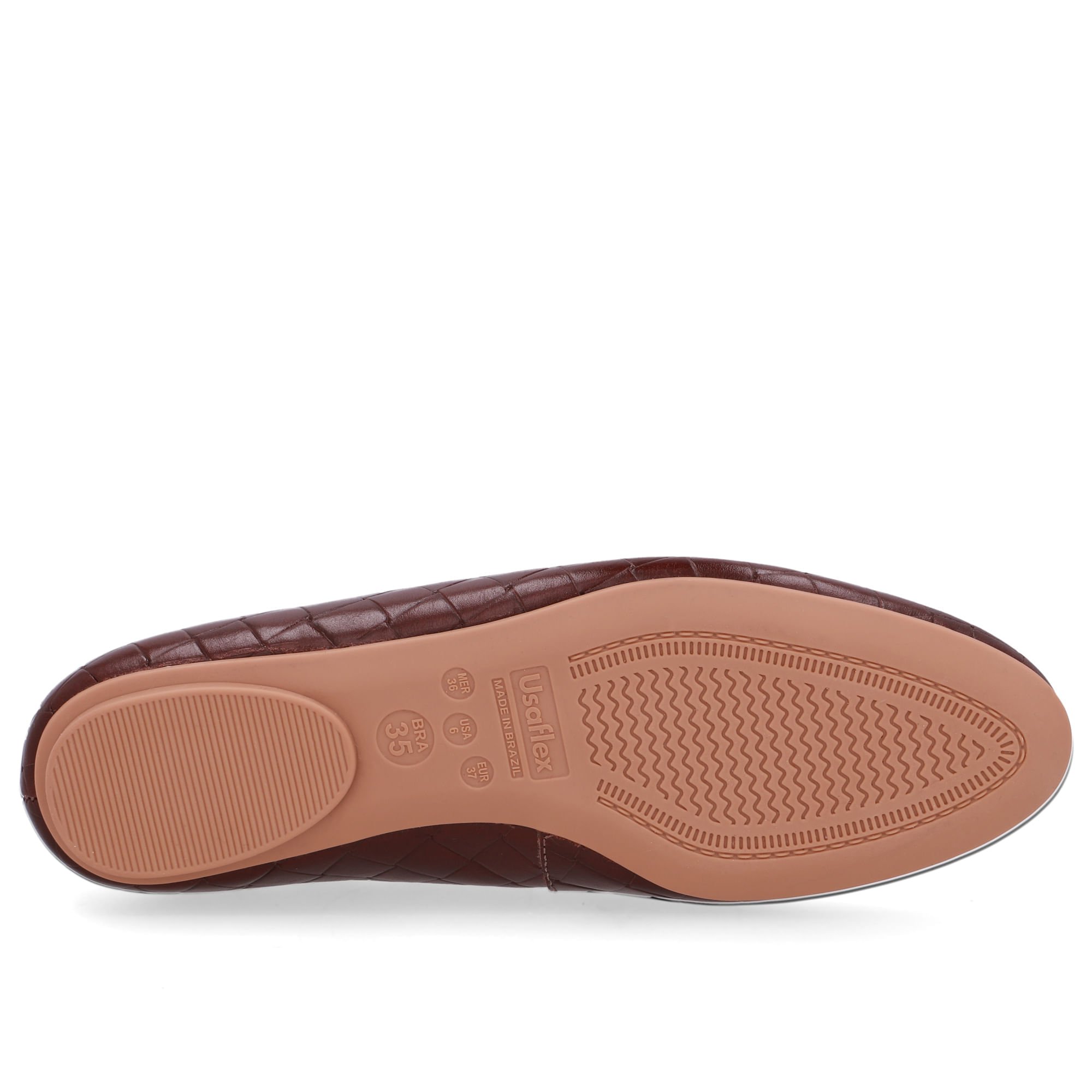 Sapatilha Marrom Couro Maxi Tressê Marrom 4