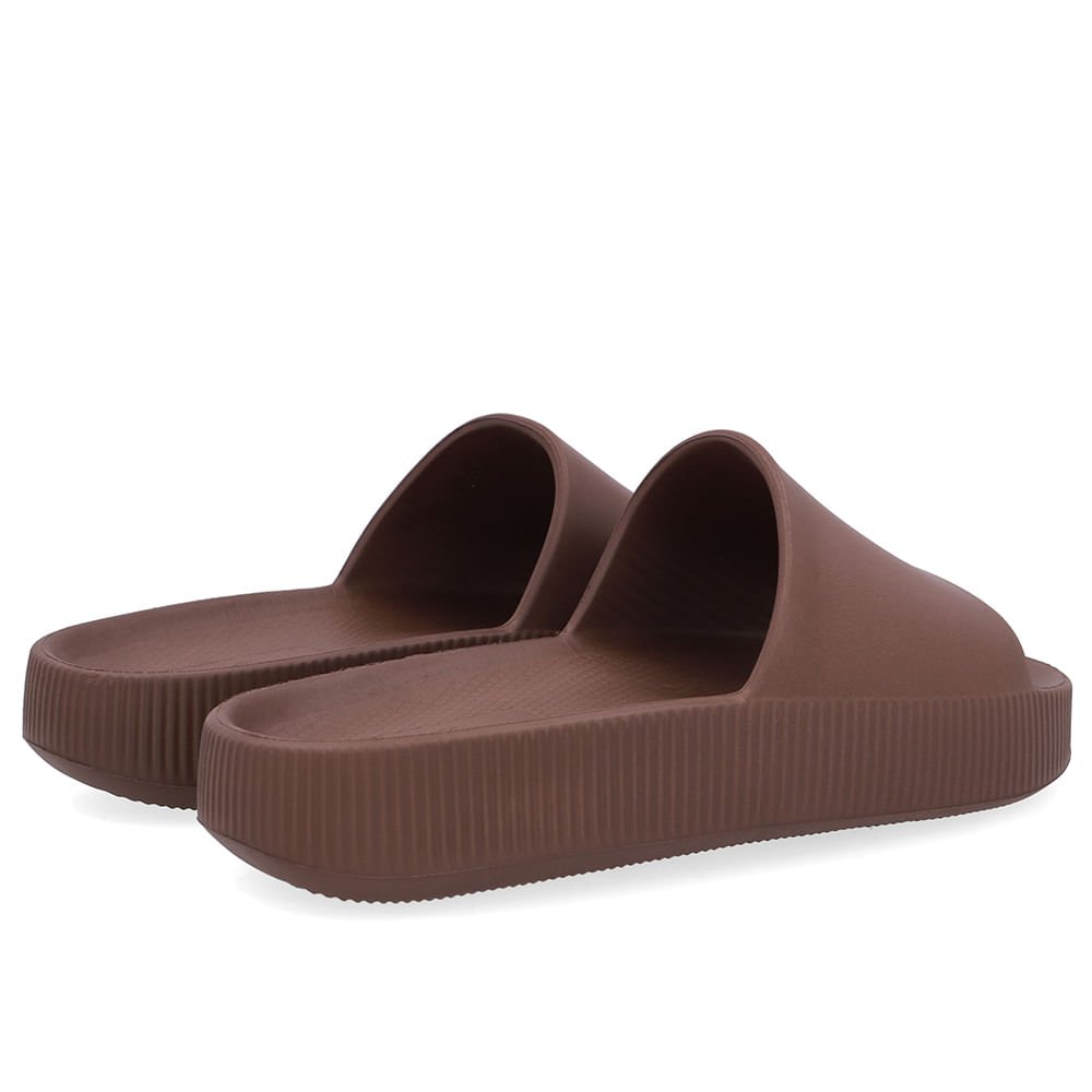 Chinelo Slide Marrom Poofy Salto Plataforma Eva Marrom 3