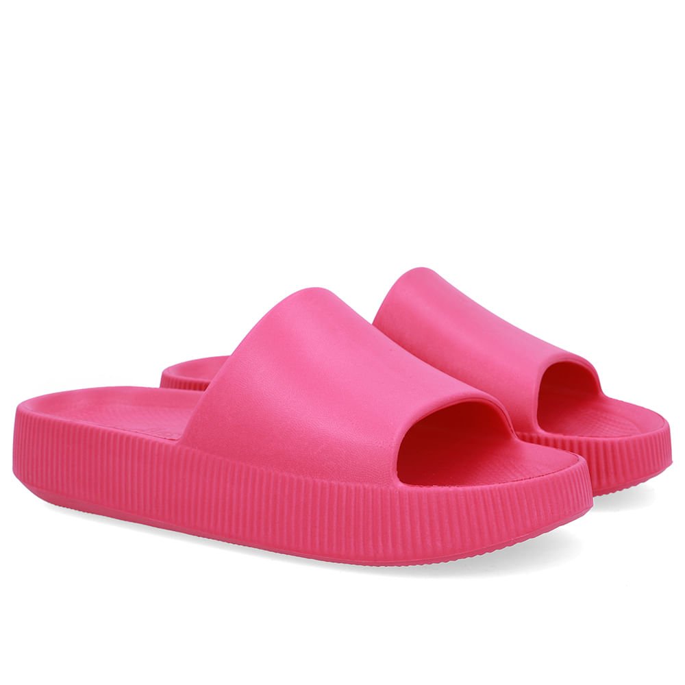 Chinelo Slide Rosa Fucsia Poofy Salto Plataforma Eva Rosa 2