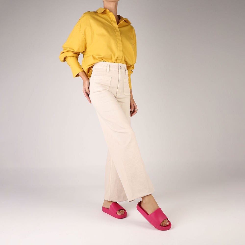 Chinelo Slide Rosa Fucsia Poofy Salto Plataforma Eva Rosa 4