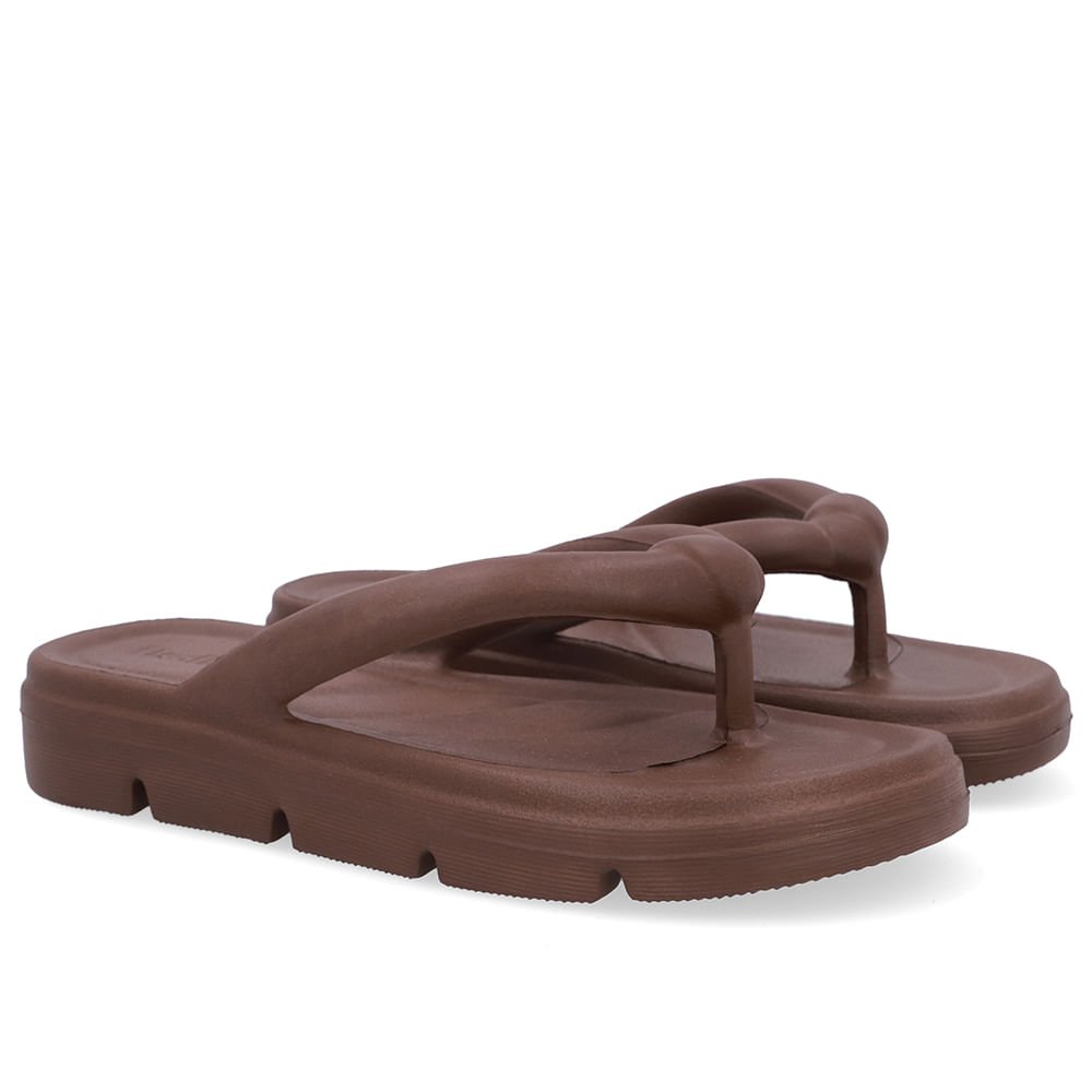 Chinelo Marrom Poofy Plataforma Eva Marrom 2