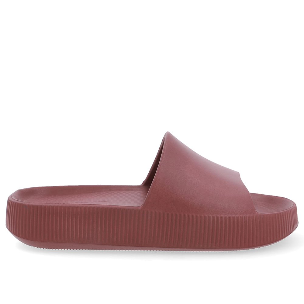 Chinelo Slide Marrom Poofy Salto Plataforma Eva