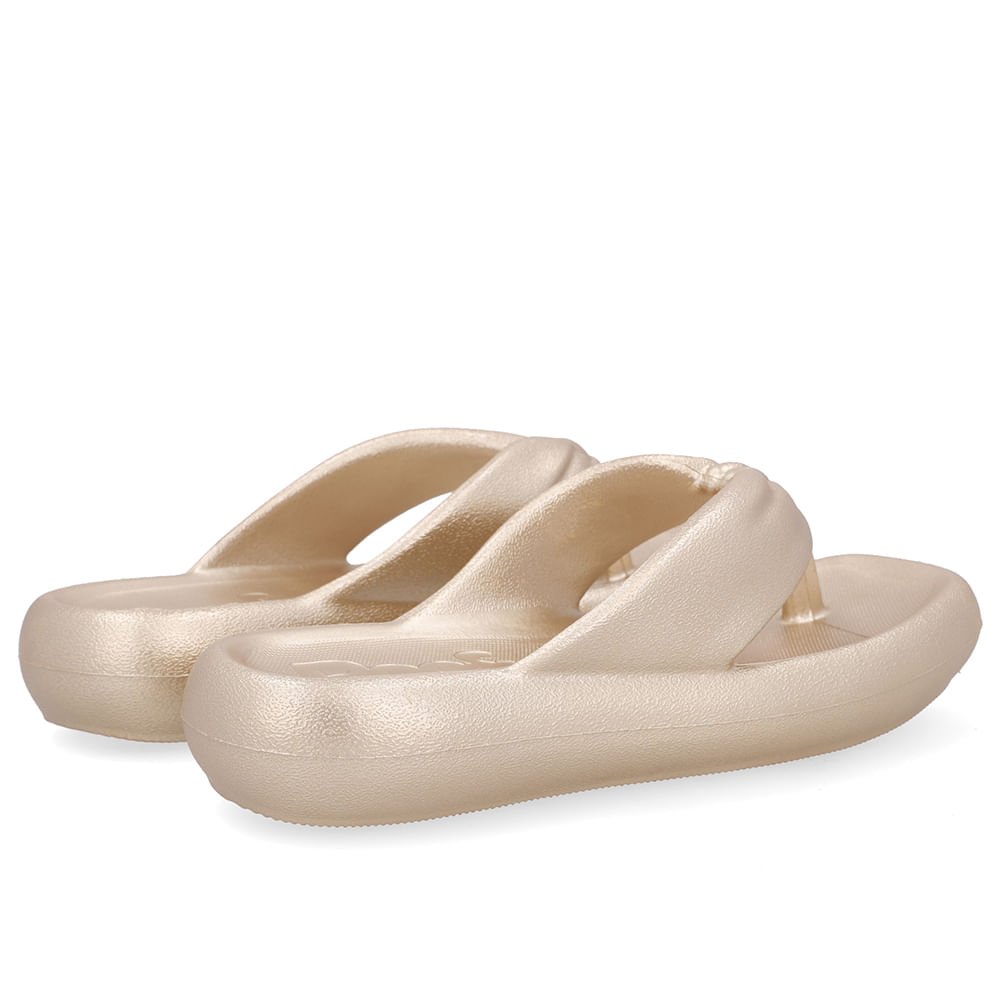 Chinelo Dourado Poofy Bico Quadrado Eva Dourado 3