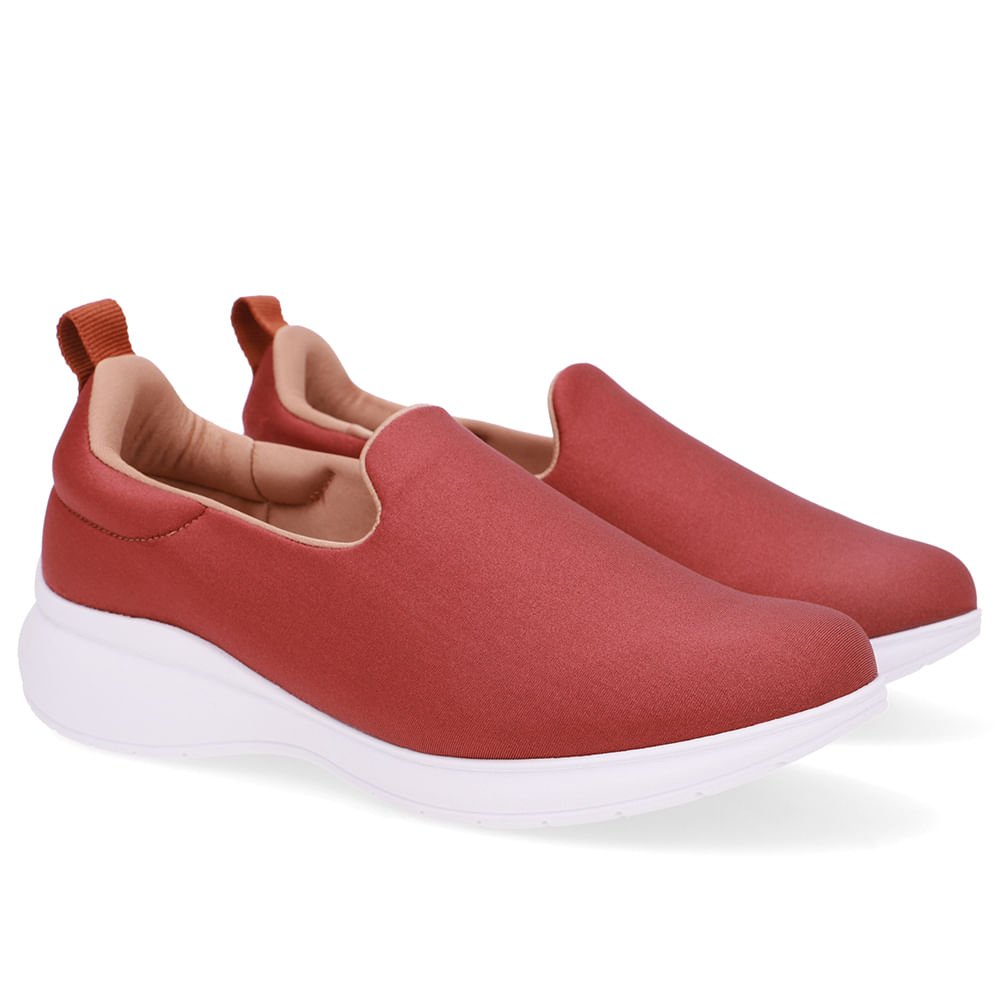 Tênis Slip On Marrom Tecido Marrom 2