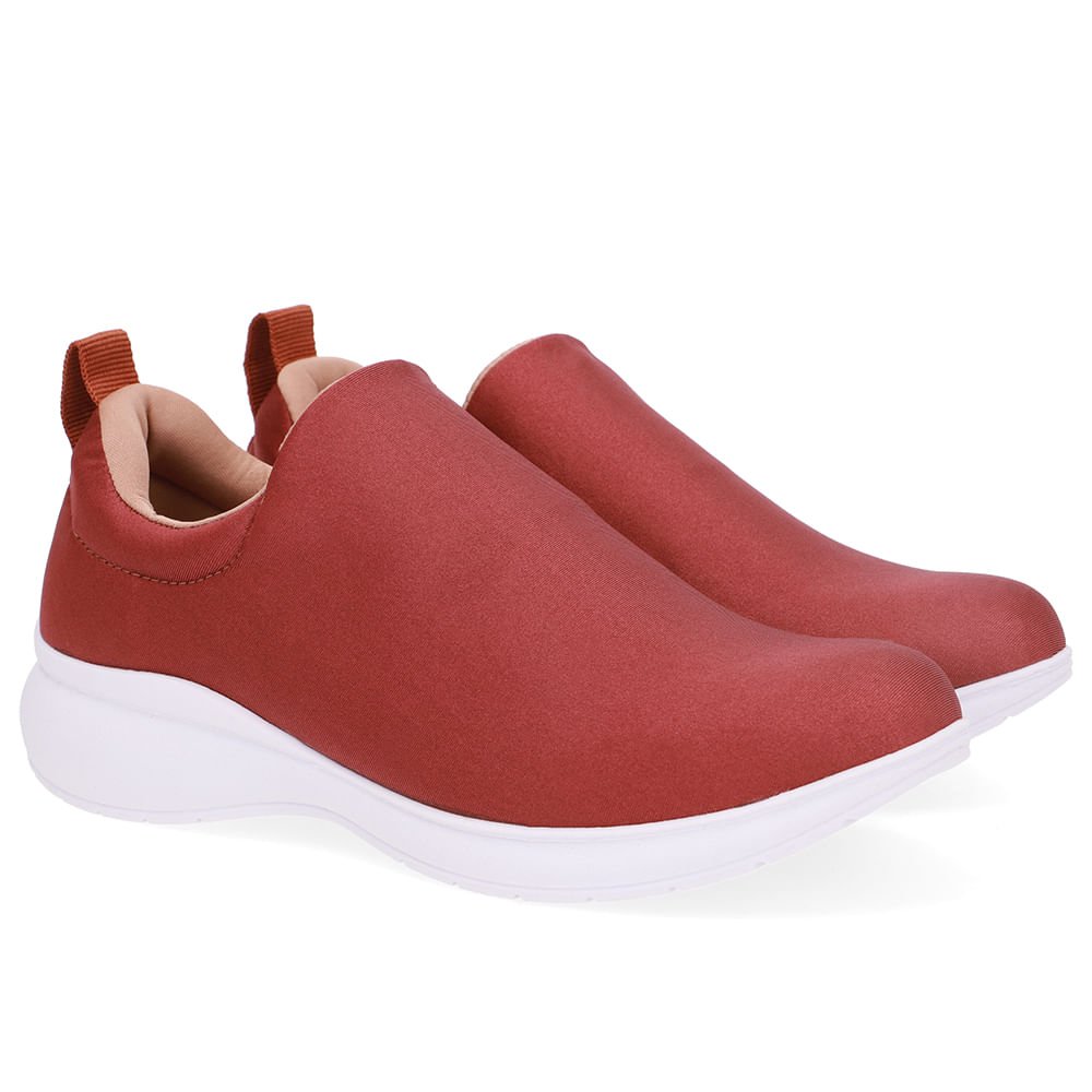 Tênis Slip On Marrom Elastano Marrom 2