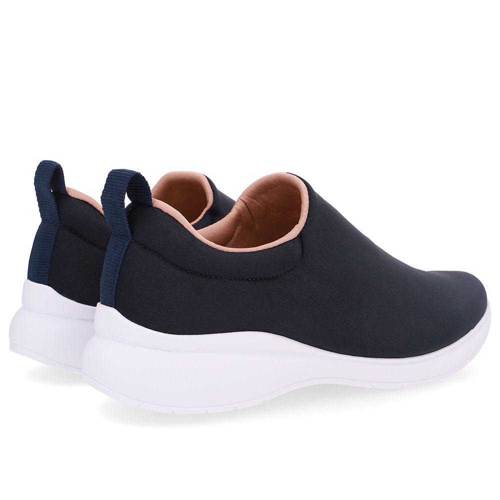 Tênis Slip On Azul Elastano Azul Marinho 3