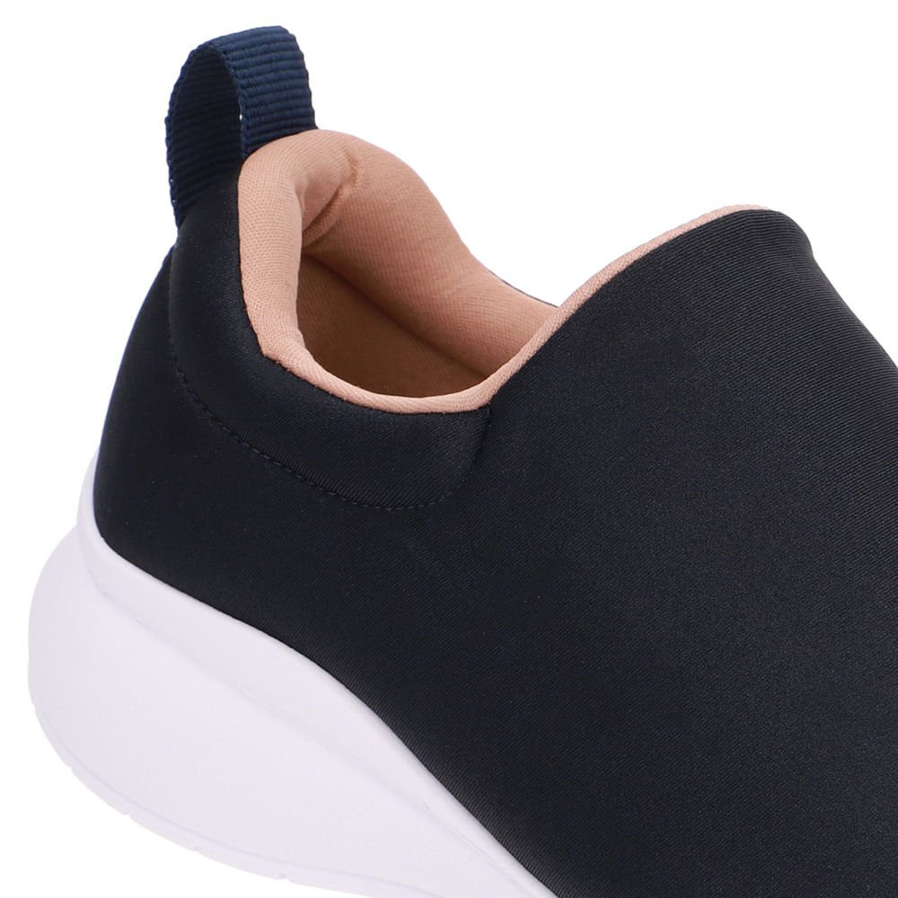 Tênis Slip On Azul Elastano Azul Marinho 4