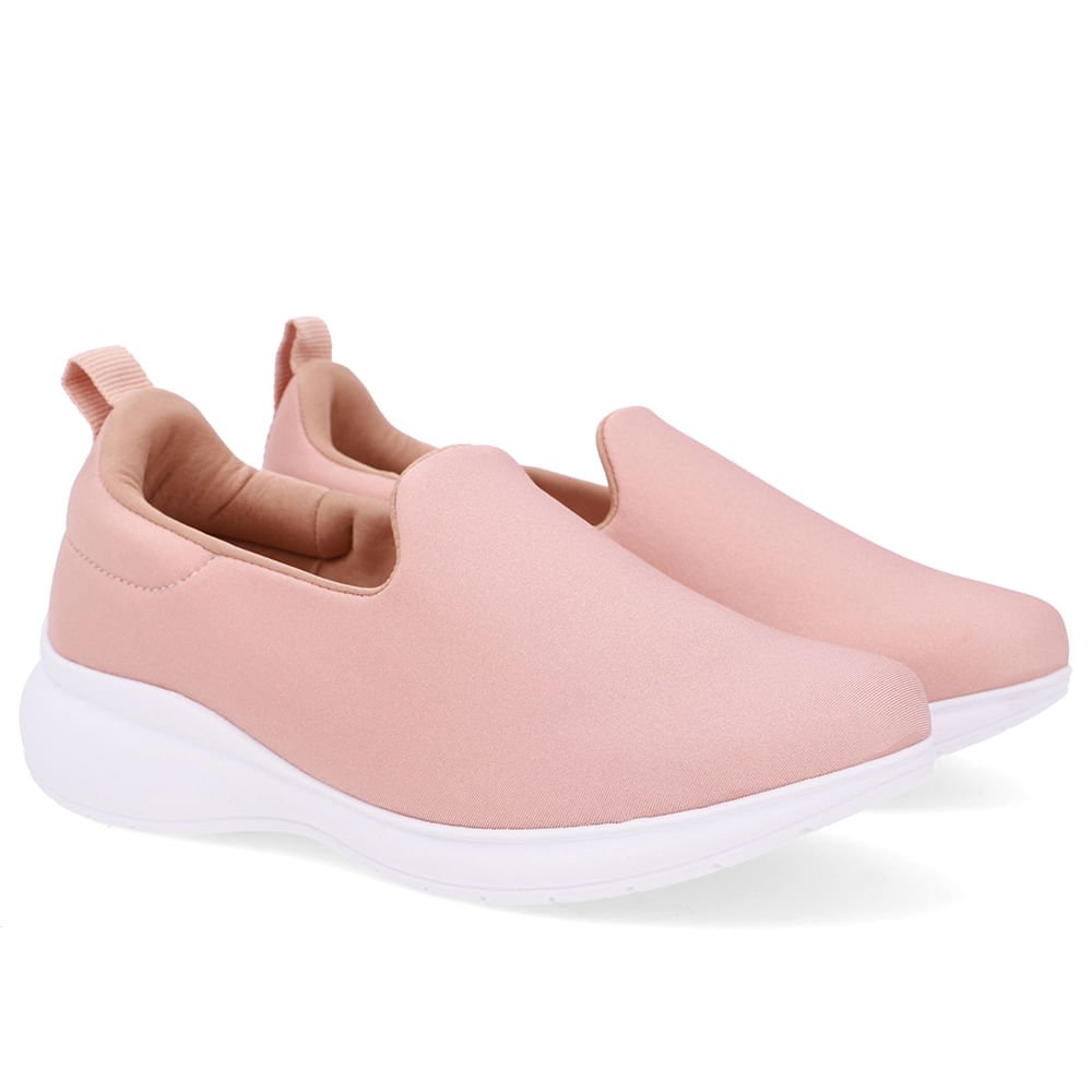 Tênis Slip On Rosa Tecido Rosa 2