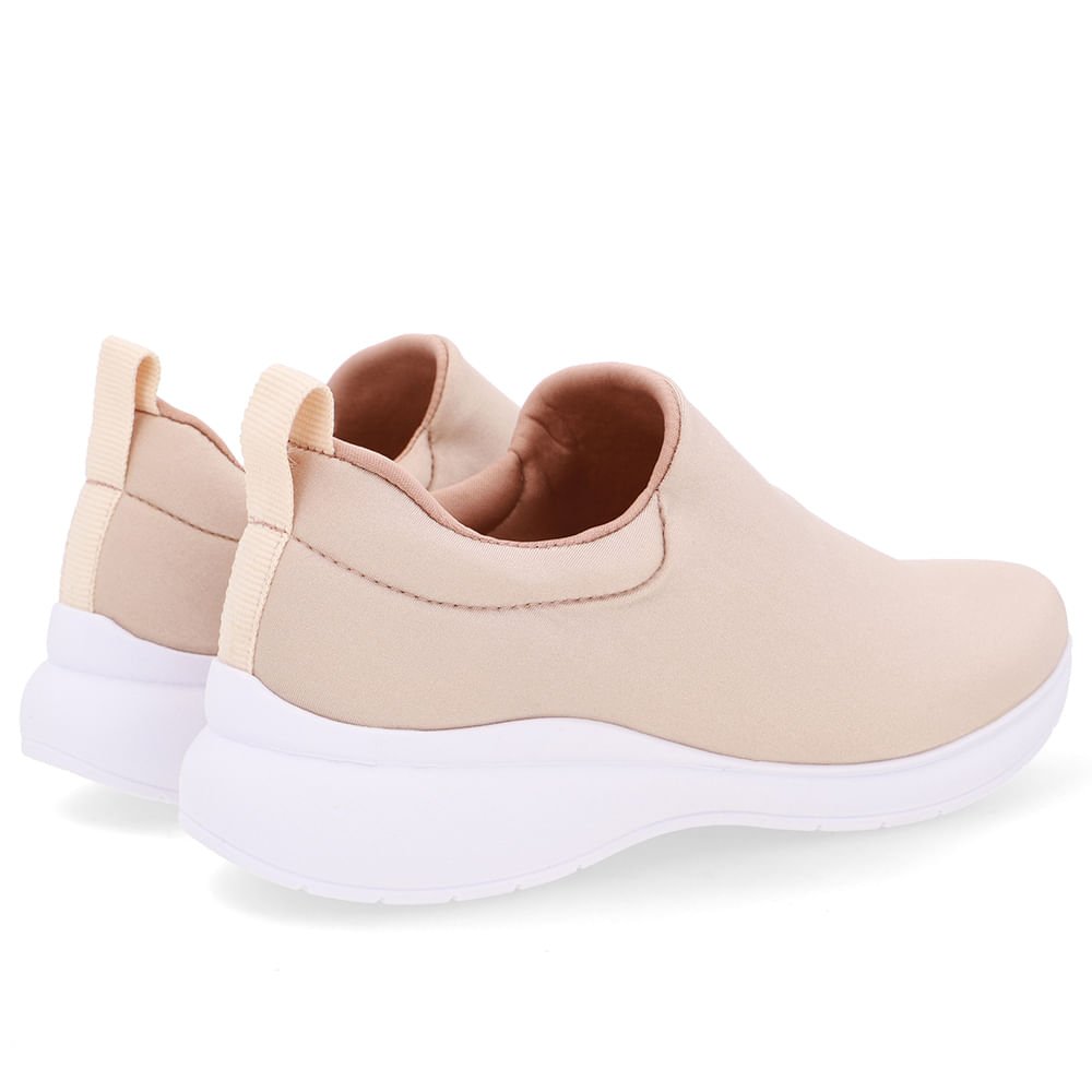 Tênis Slip On Bege Elastano Bege 3