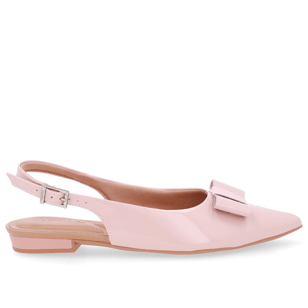 Slingback Rosa Verniz Laço