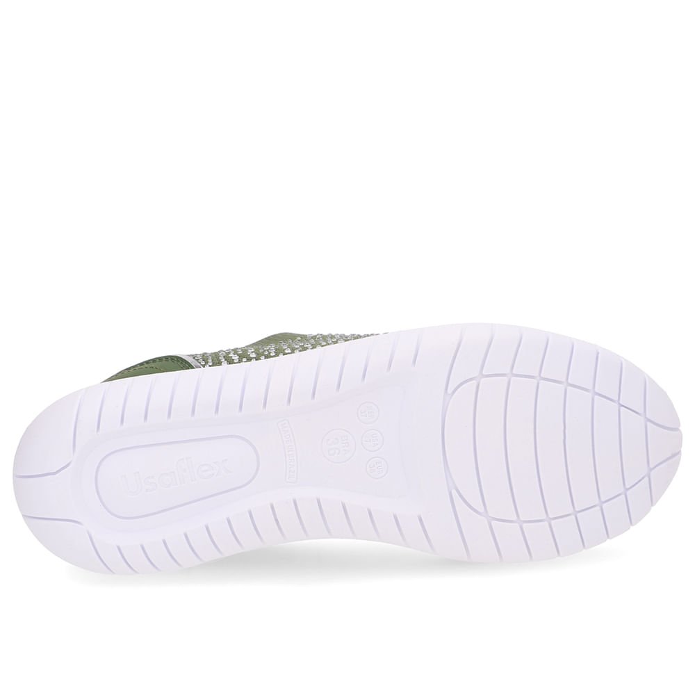 Tênis Slip On Tricot Verde Strass Verde 5