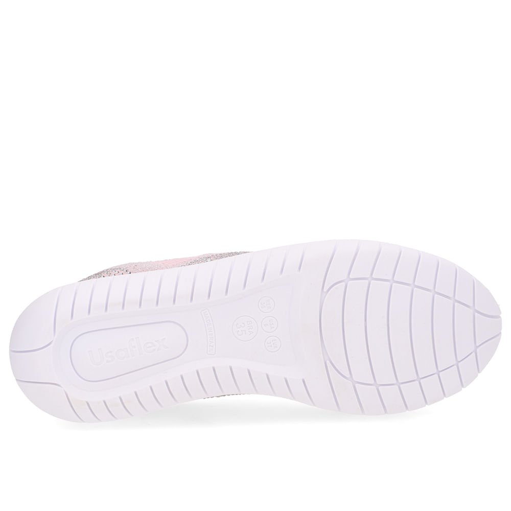 Tênis Slip On Tricot Cadarço Rosa Strass Rosa 5
