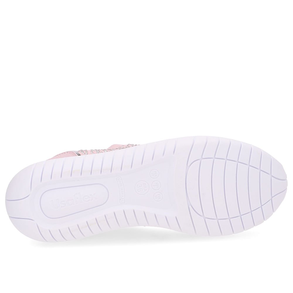 Tênis Slip On Tricot Rosa Strass Rosa 5