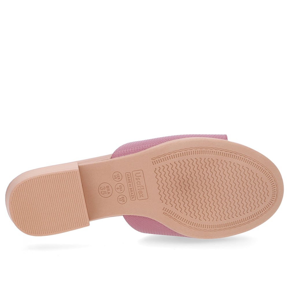 Tamanco Salto Bloco Couro Rosa Rosa 5