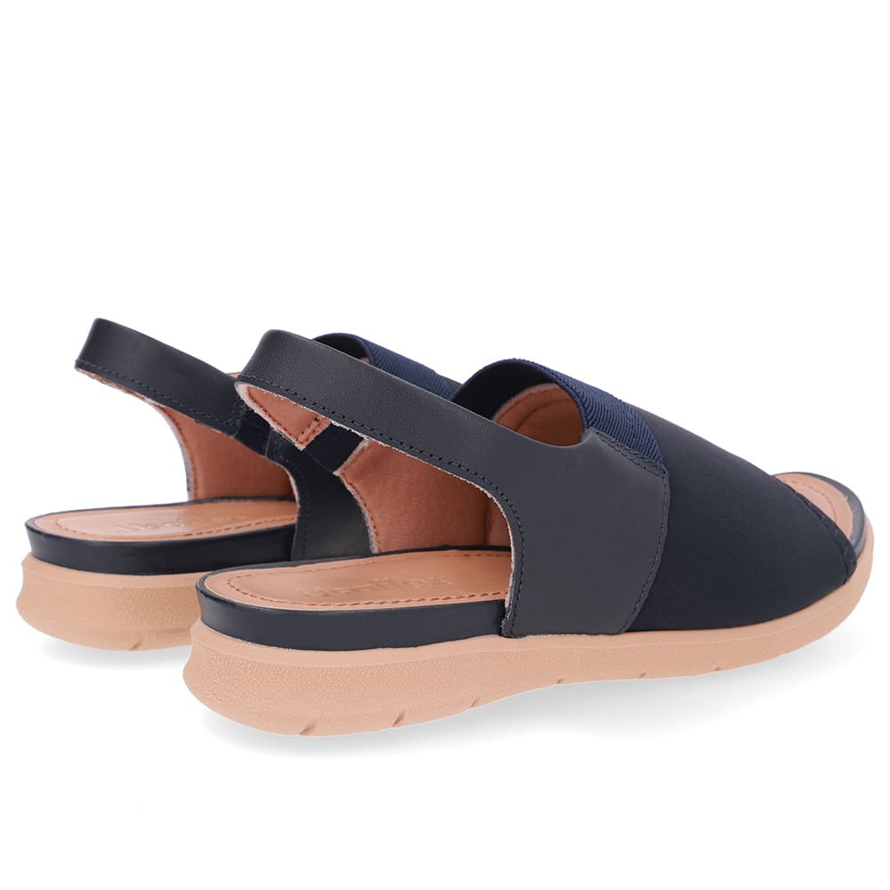 Sandália Plataforma Elastano Azul Azul/Preto 3