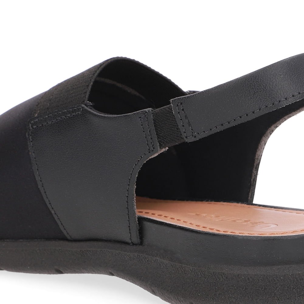 Sandália Plataforma Elastano Preta Preto 4