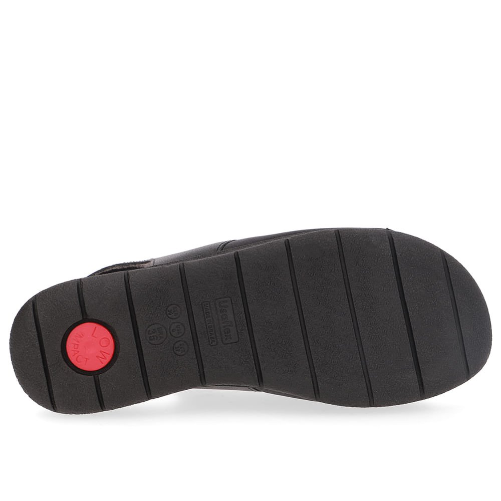 Sandália Plataforma Elastano Preta Preto 5