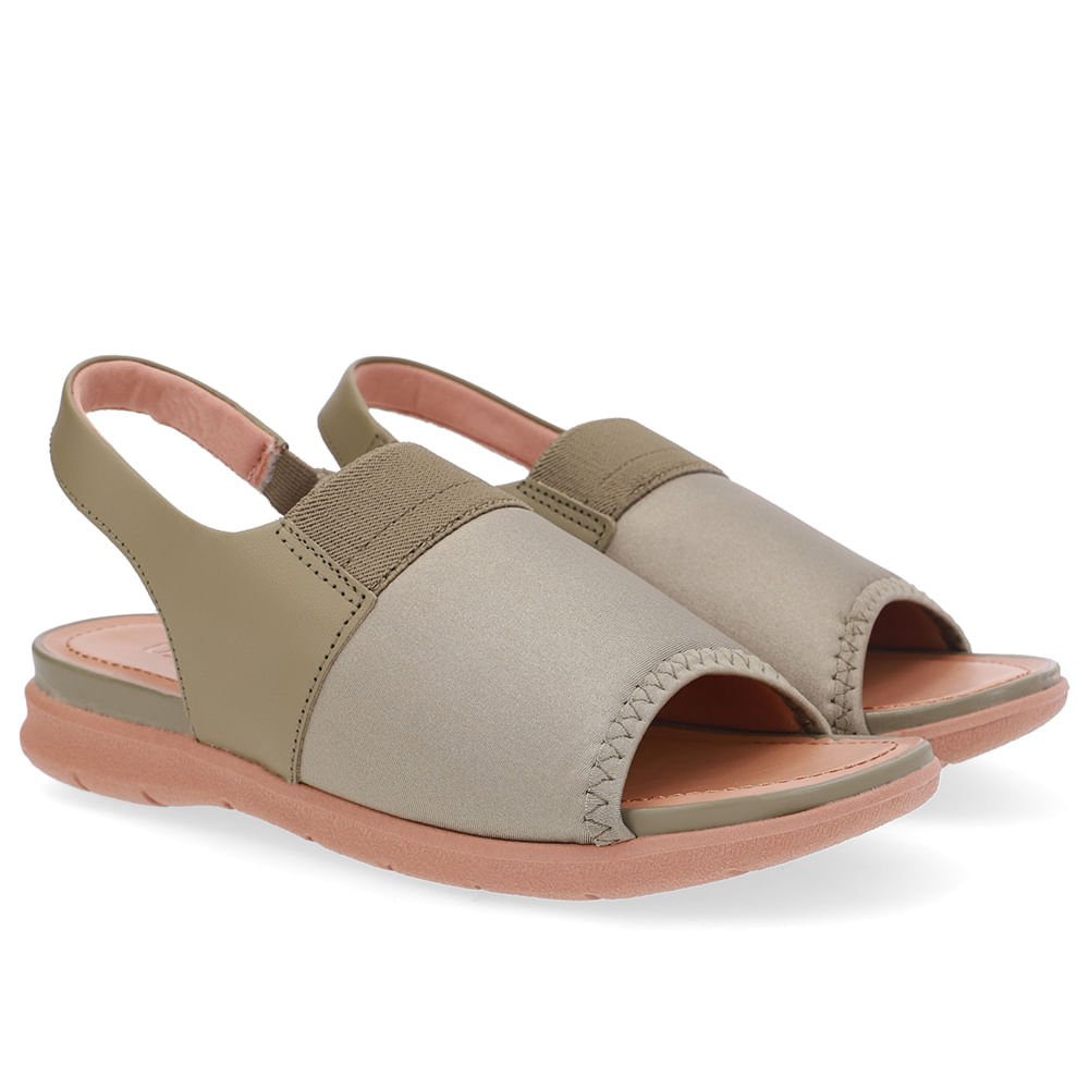 Sandália Plataforma Elastano Verde Cinza/Verde 2