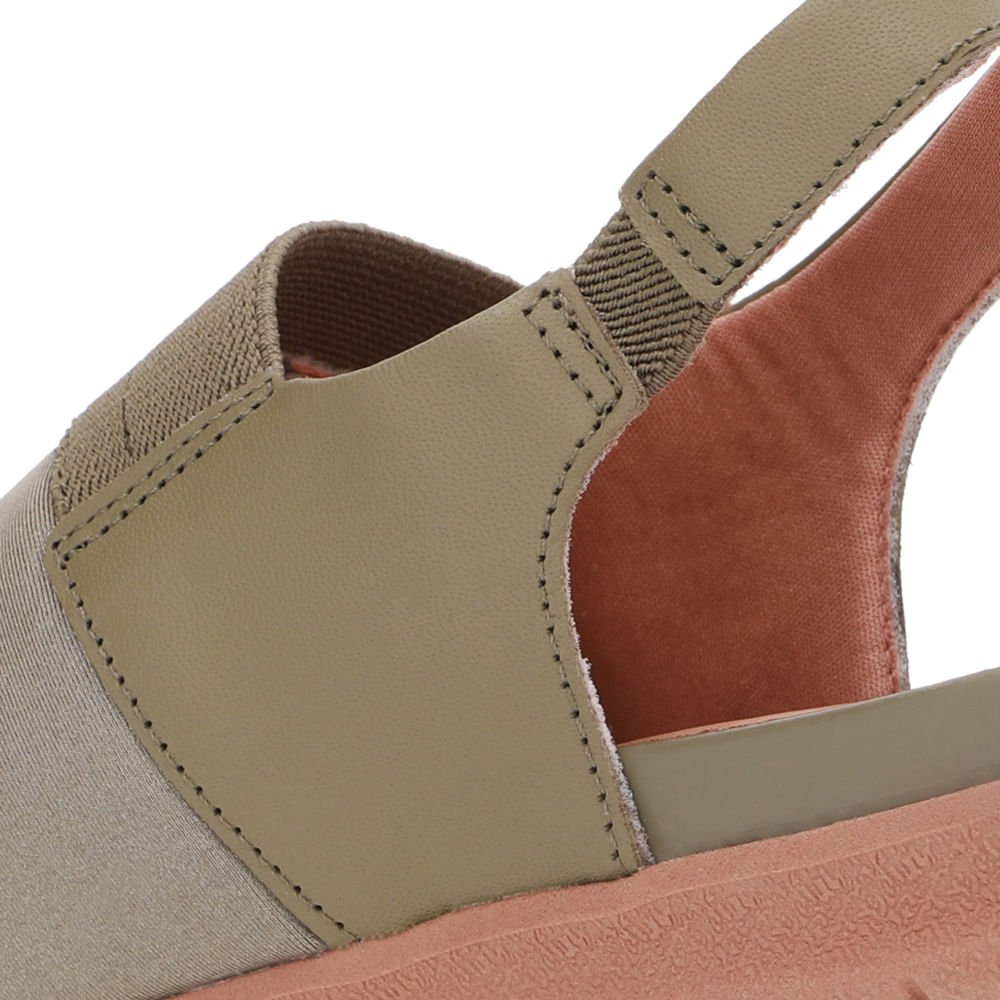 Sandália Plataforma Elastano Verde Cinza/Verde 4