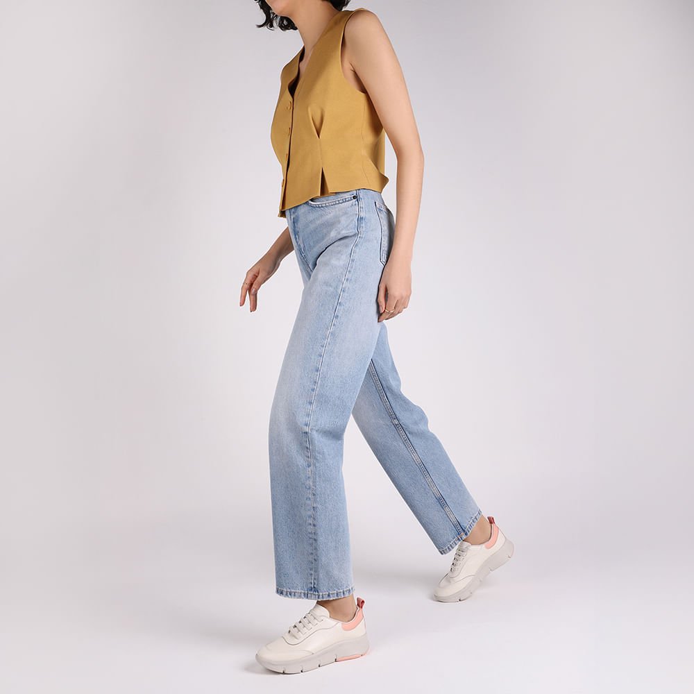 Tênis Couro Branco Marfim Detalhe Laranja Claro Branco 4